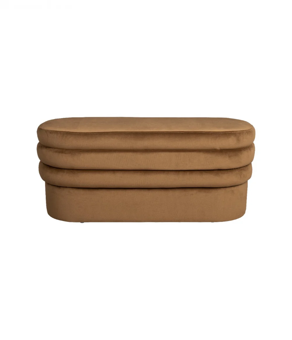 Aditi Velvet Brown Bench - Image 2