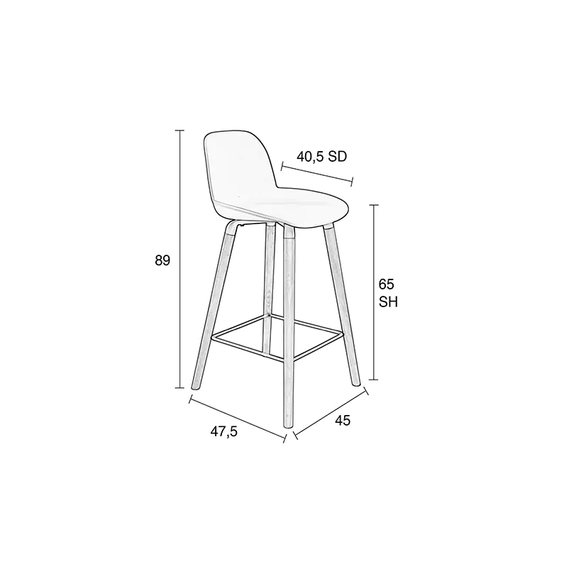 Albert Kuip Counter Stool - White - Image 4