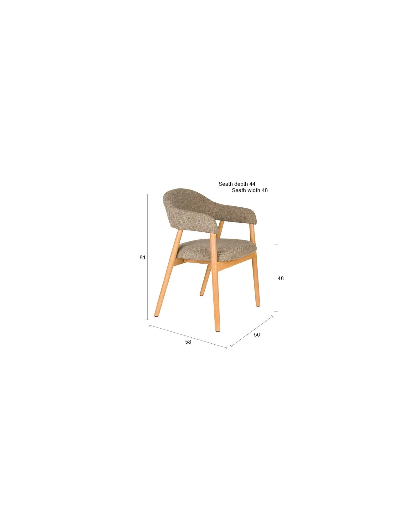 Armchair Indy Dark Brown - Image 11