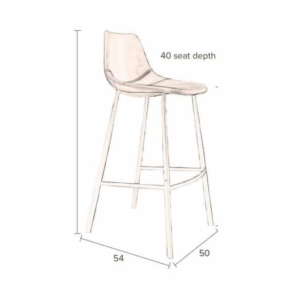 Brown Franky Barstool - Image 4