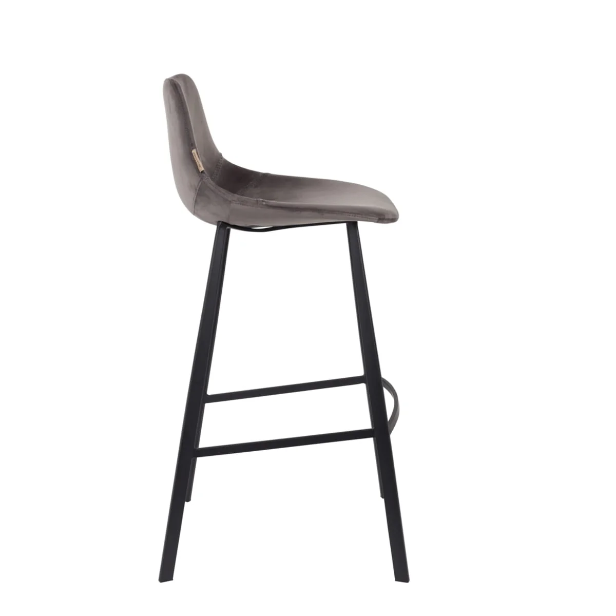 Franky Grey Velvet Barstool - Image 2