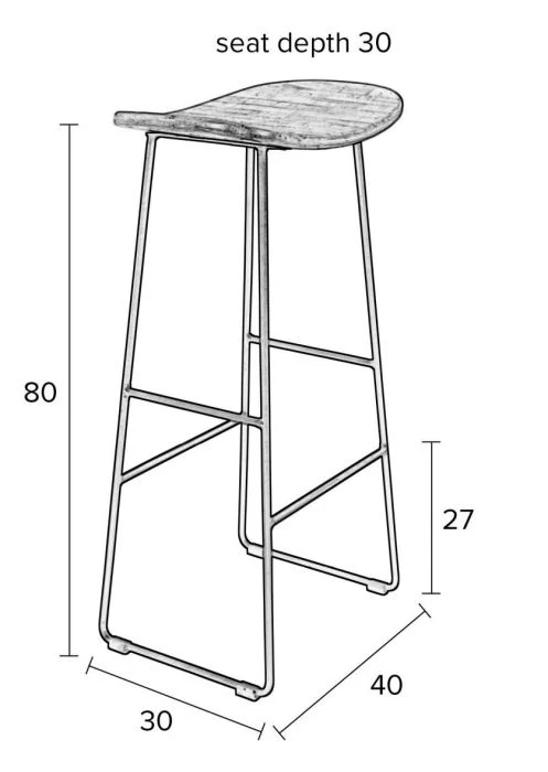 Tangle Barstool - Black - Image 3