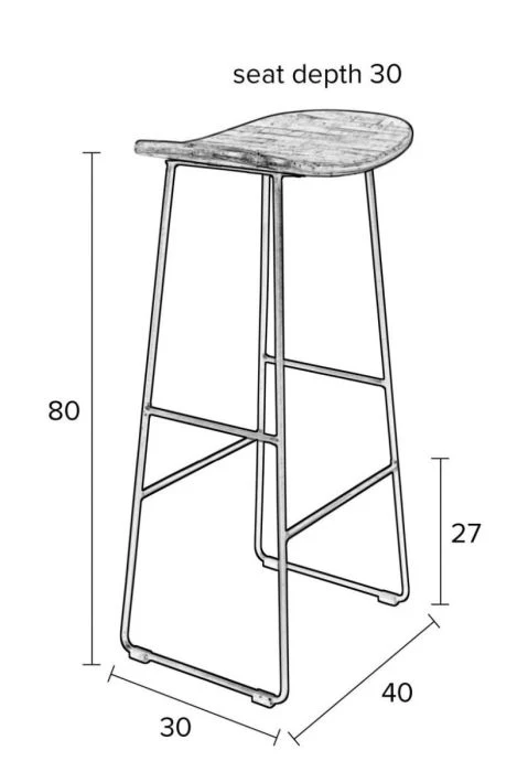 Tangle Barstool - Natural - Image 3