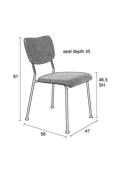 Benson Chair Dark Blue - Image 11