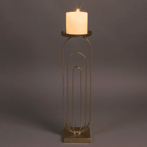 Large Candle Holder Proa Gold - Image 3