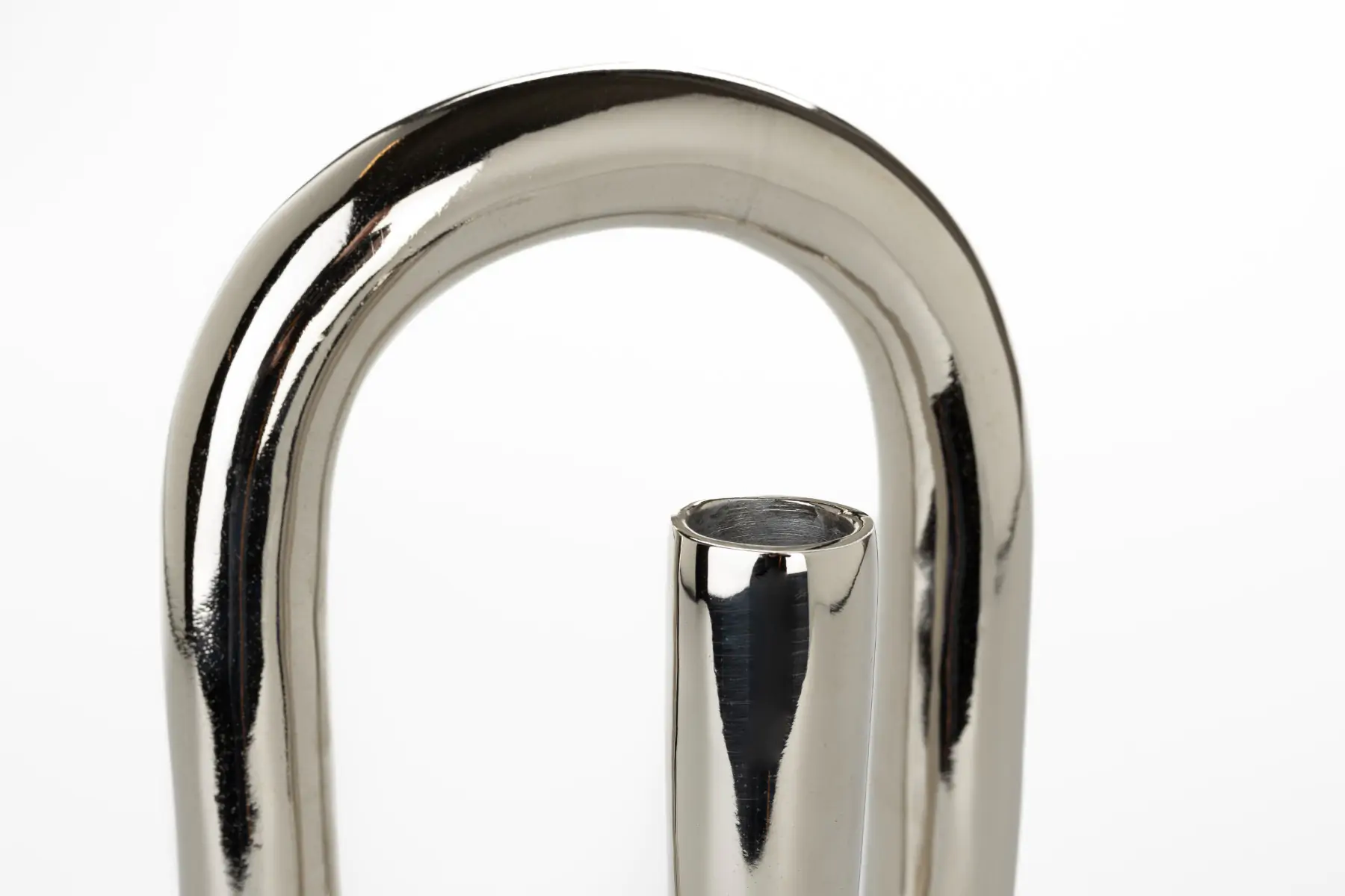 Candle Holder Tubo L Shiny Silver - Image 4