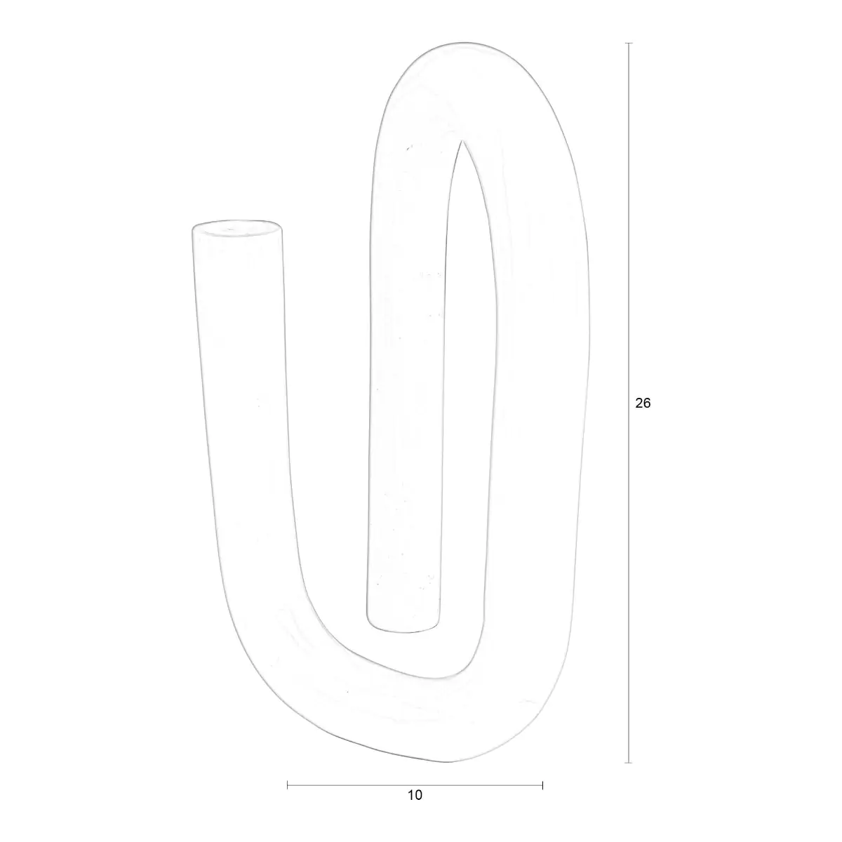 Candle Holder Tubo L Shiny Silver - Image 7