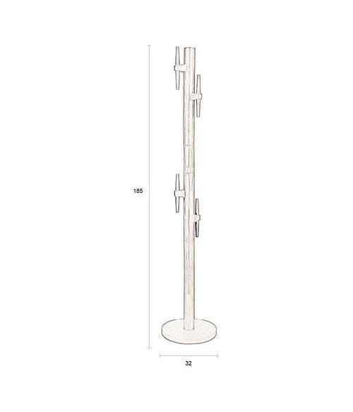 Coat Rack Jakub Walnut - Image 6