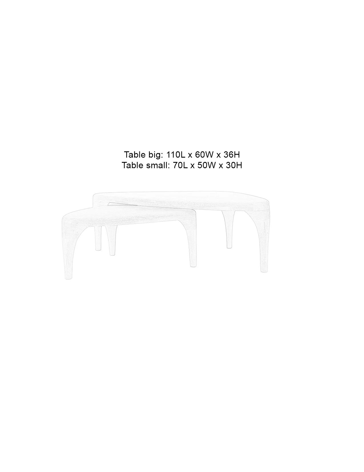 Coffee Table Isla Set of 2 Natural - Image 8