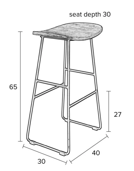 Tangle Counter Stool - Black - Image 3