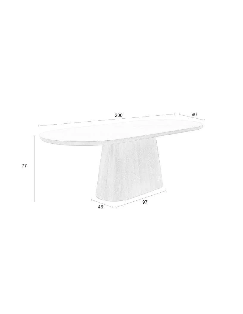 Dining Table Almira Oval 200 Oak - Image 8