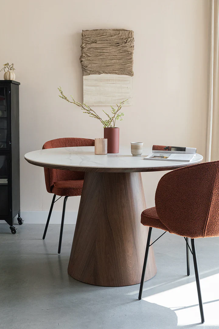 Dining Table Almira Round Walnut