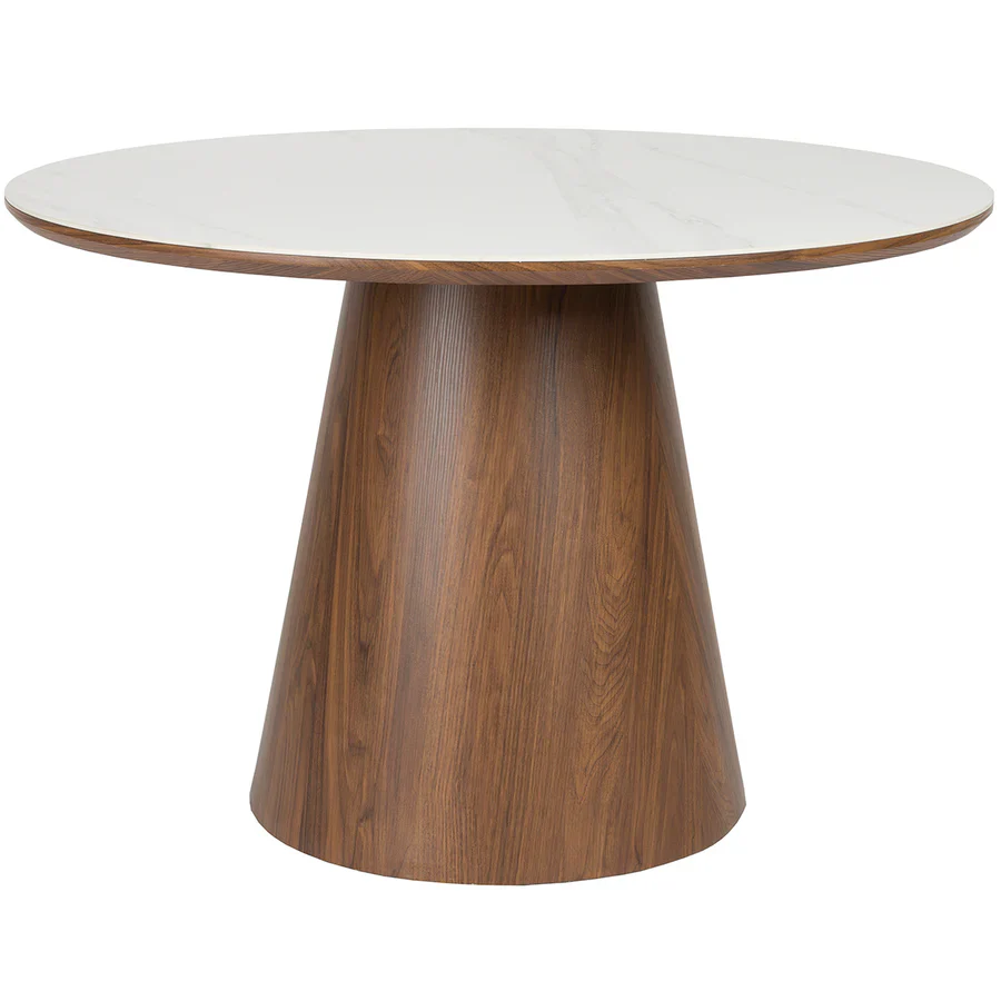Dining Table Almira Round Walnut - Image 2