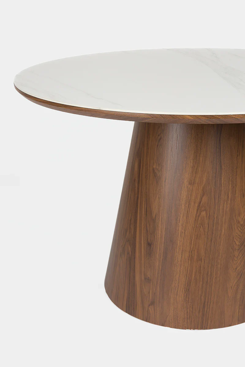 Dining Table Almira Round Walnut - Image 3