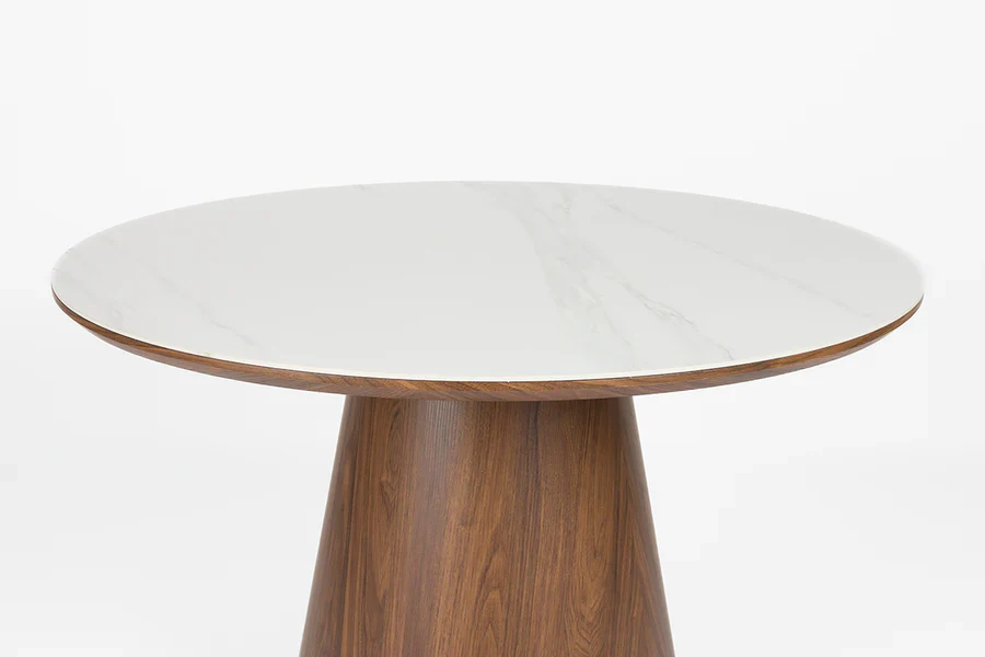 Dining Table Almira Round Walnut - Image 5