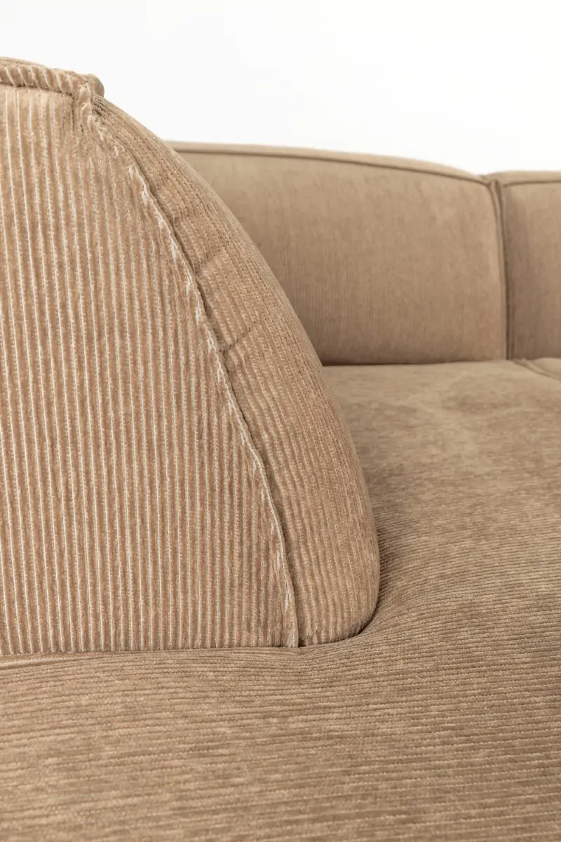 Fat Freddy Rib Sofa Left Caramel - Image 4