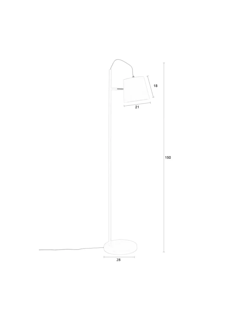 Floor Lamp Buckle Head Beige - Image 9