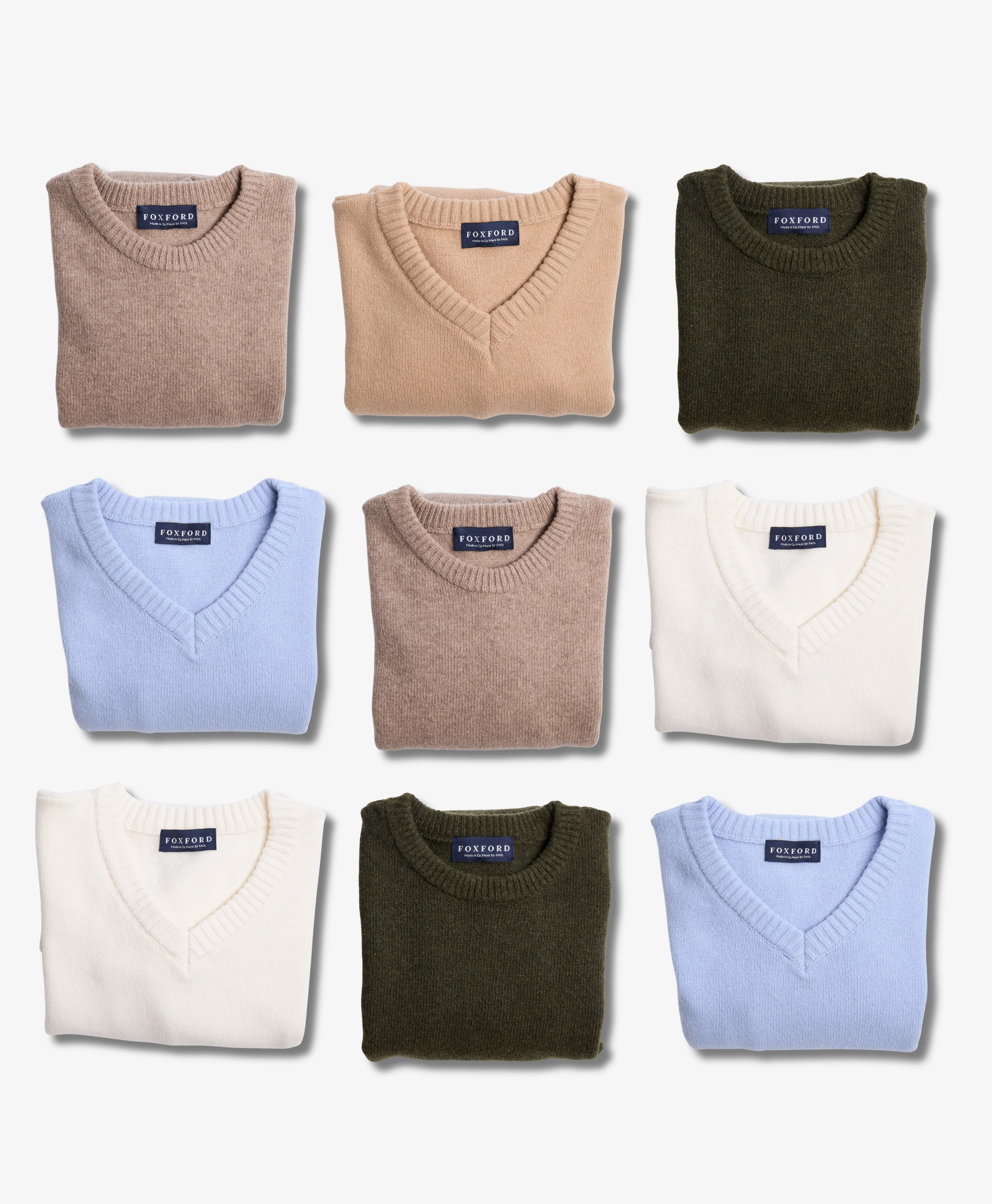 Foxford Brown Lambswool Round Neck - Image 5