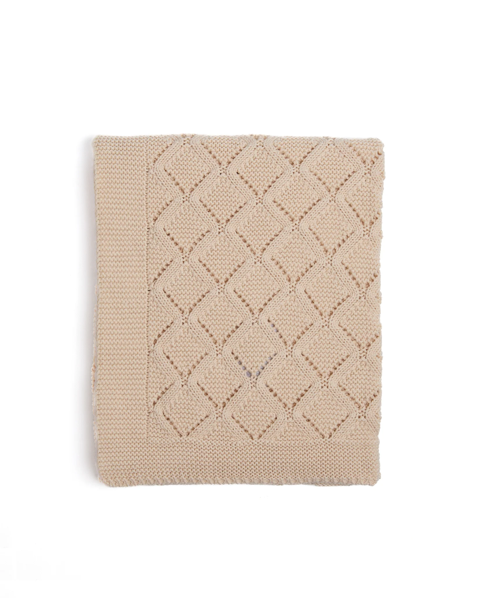 Foxford Cellular Cotton Baby Blanket- Cream - Image 3