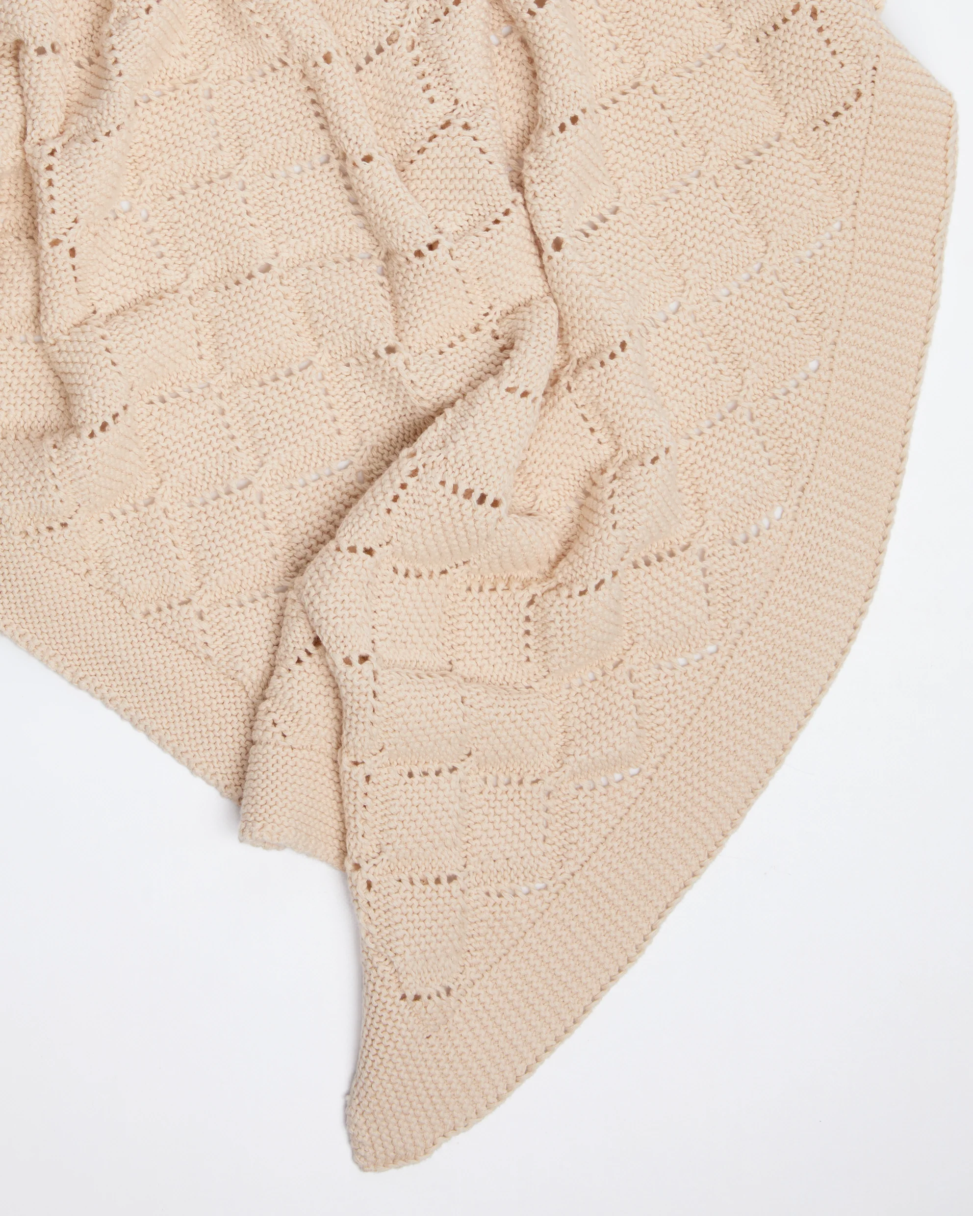 Foxford Cellular Cotton Baby Blanket- Cream - Image 5