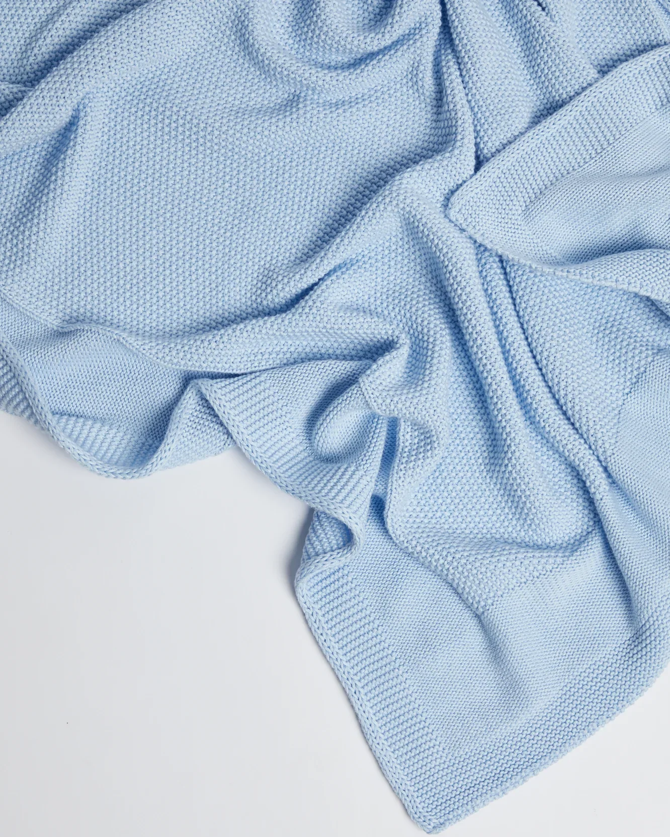 Foxford Cotton Baby Blanket- Powder Blue - Image 4