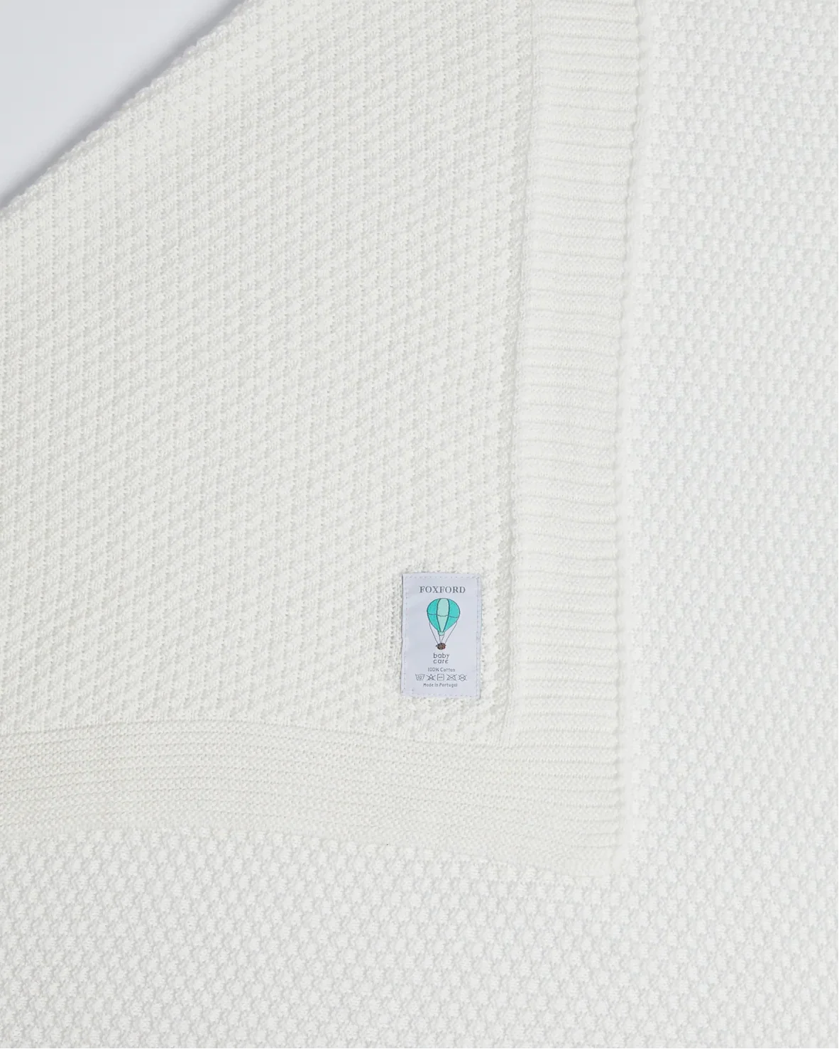 Foxford Cotton Baby Blanket- White - Image 4