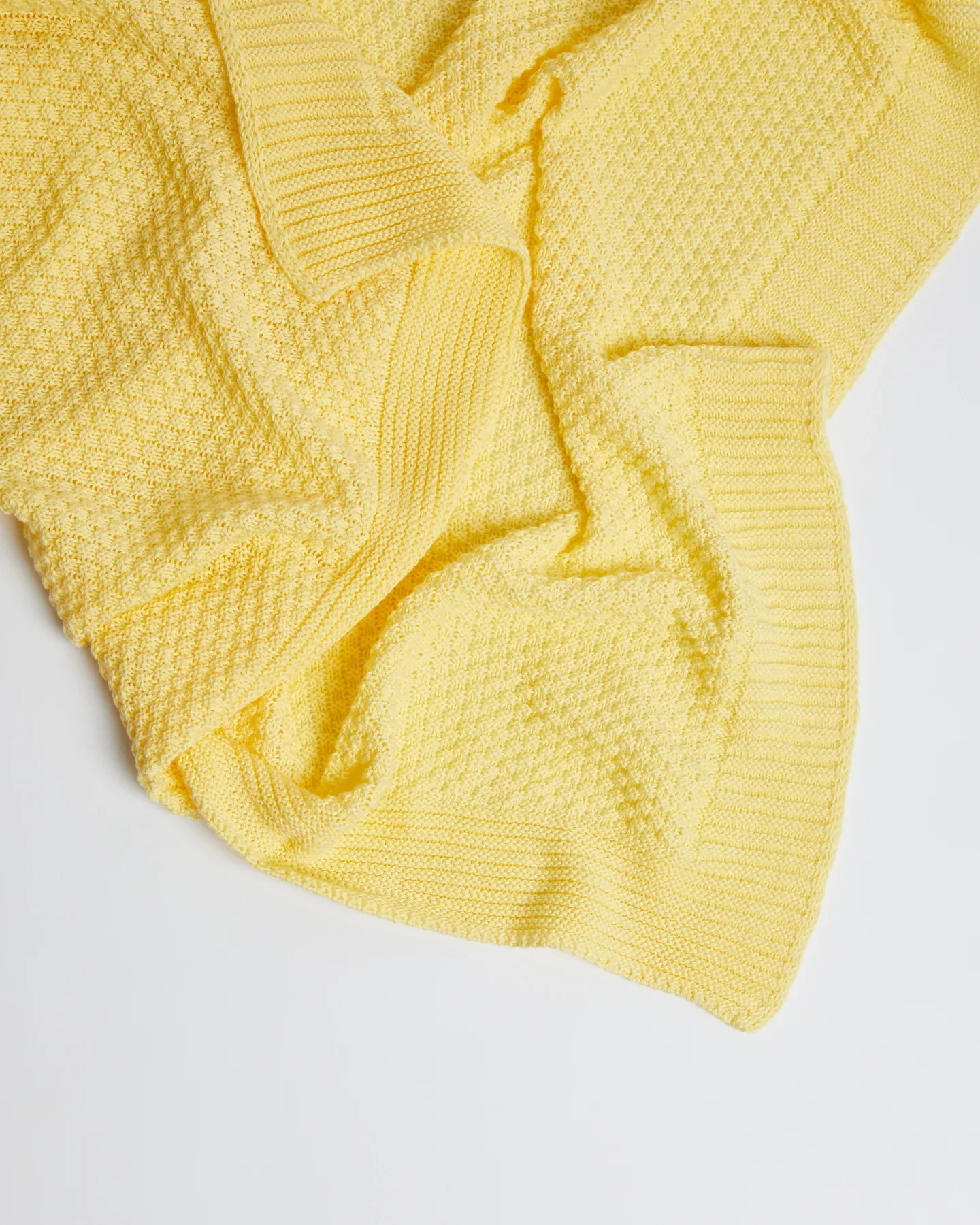 Foxford Cotton Baby Blanket- Yellow - Image 5