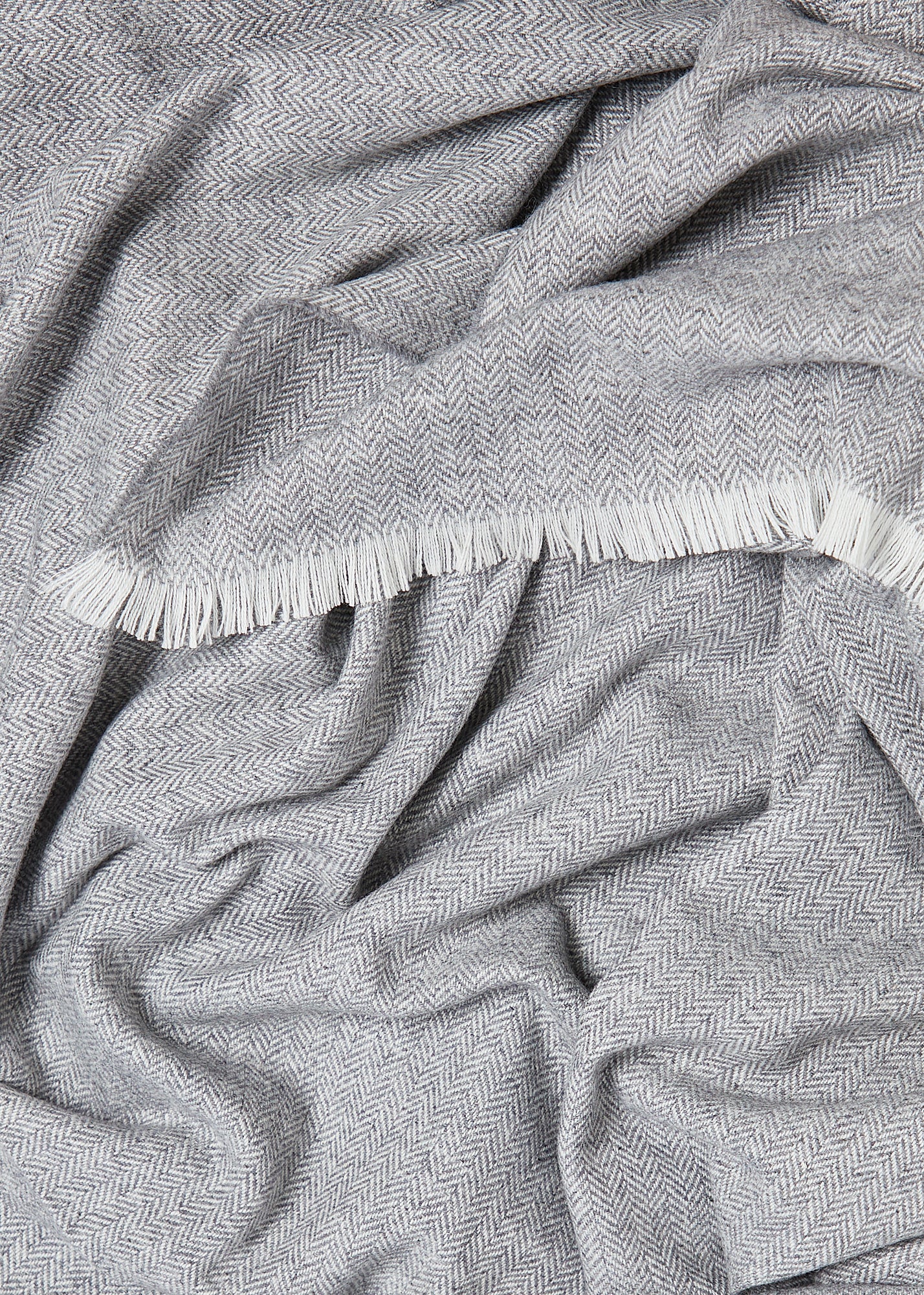 Foxford Extra Large Lambswool Throw Blanket - Grey - Image 3