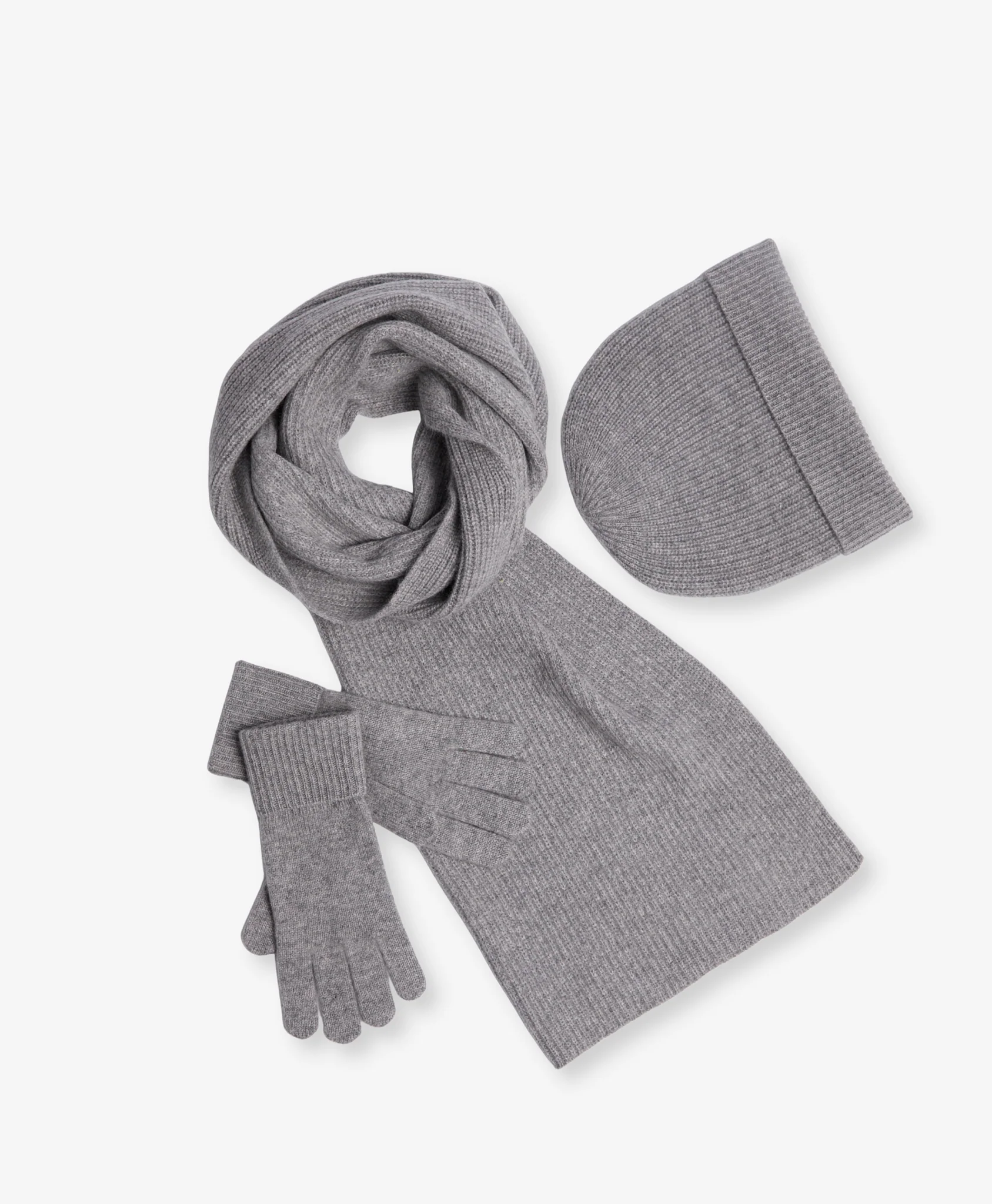 Foxford Grey Cashmere Gloves - Image 3
