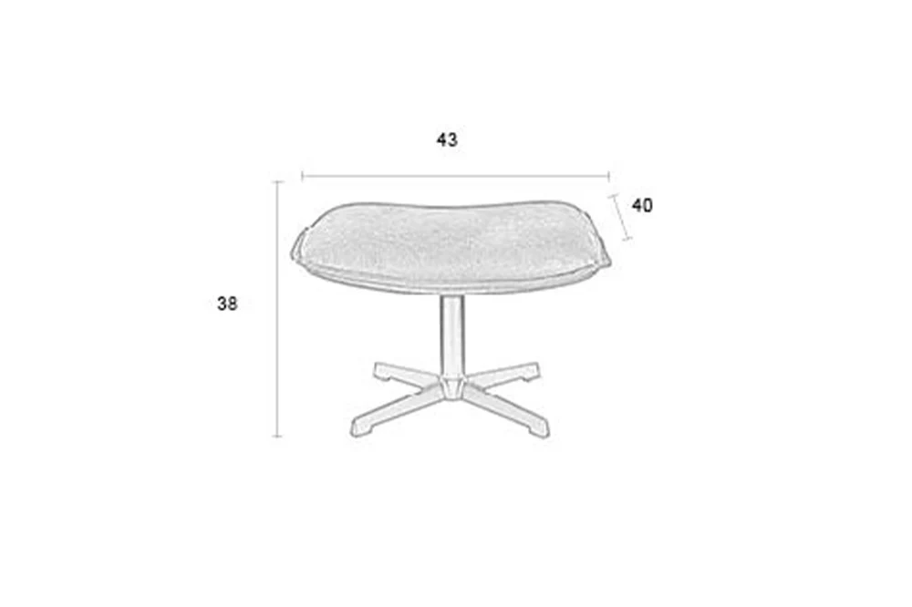 Foxford Hocker in Brandy - Image 5