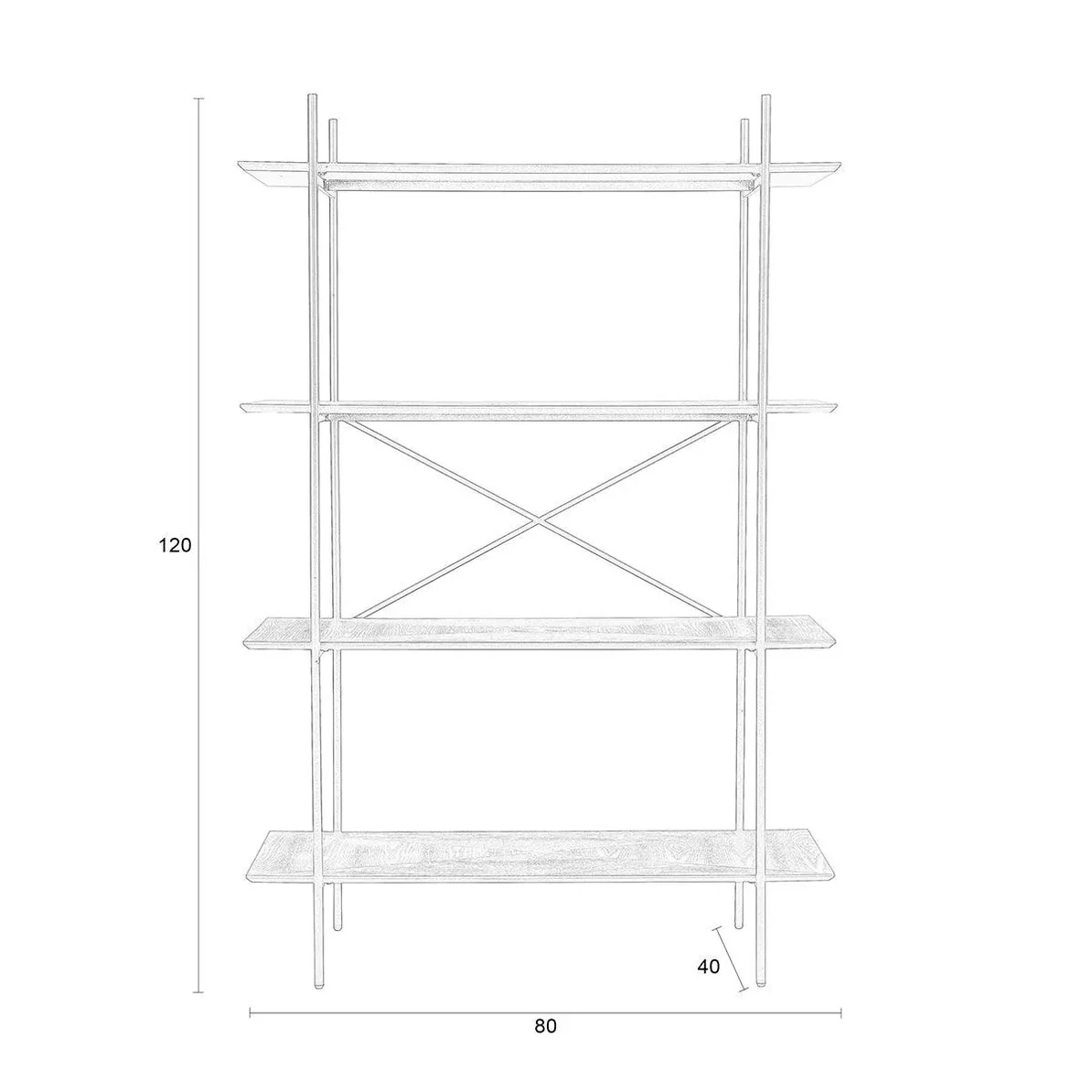 Foxford Jude Shelf Cabinet - Black - Image 8