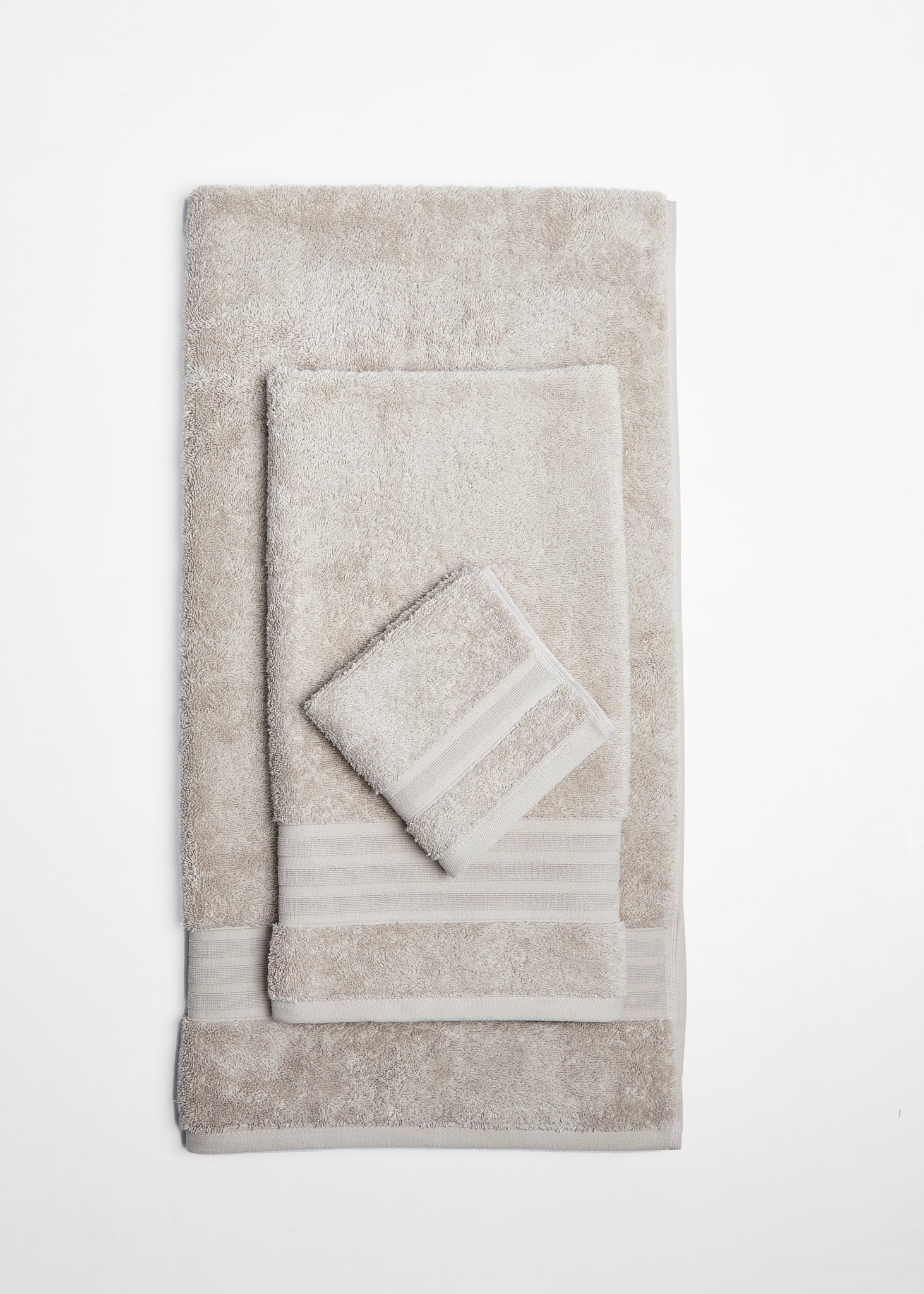 Foxford Luxury Cotton Hand Towel - Nacre - Image 2