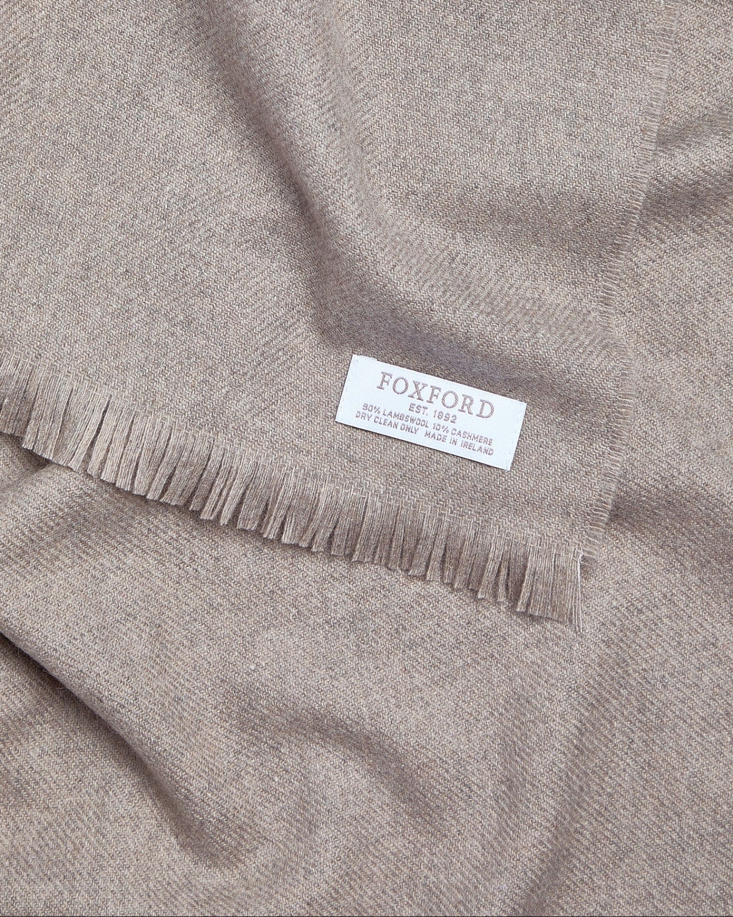 Foxford Mink Fine Wool Cashmere Blend Scarf - Image 3