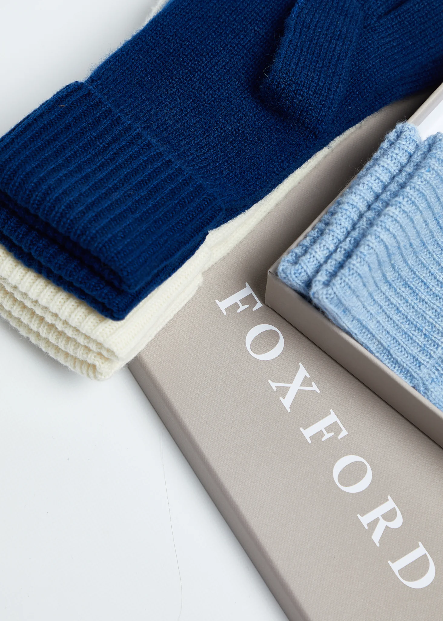 Foxford Navy Cashmere Gloves - Image 3