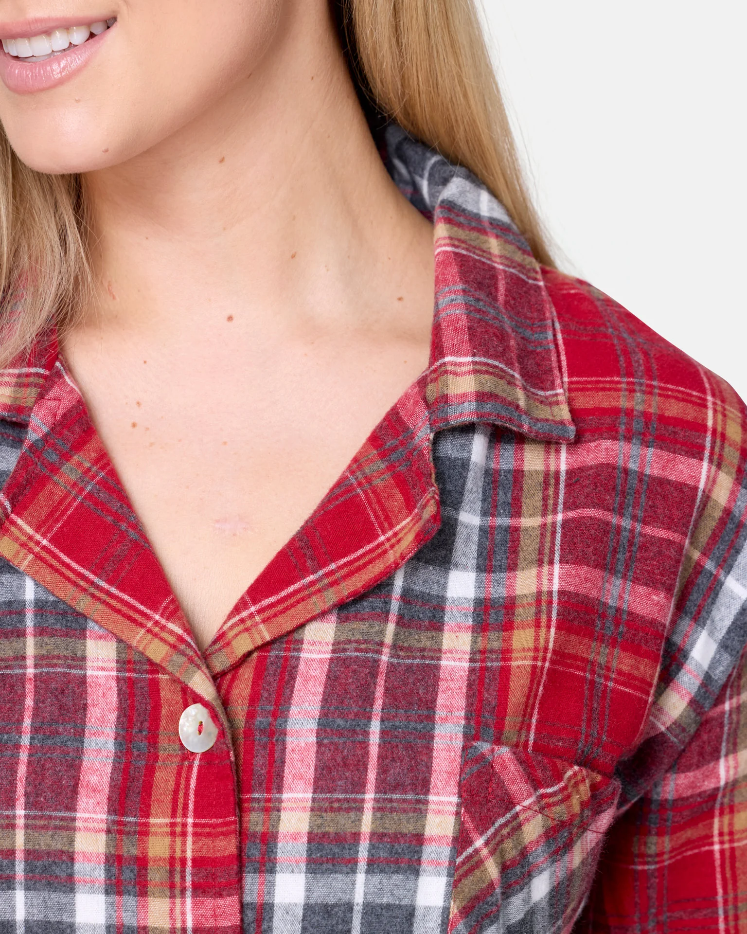 Foxford Tartan Flannel Short Pyjama Set - Image 6