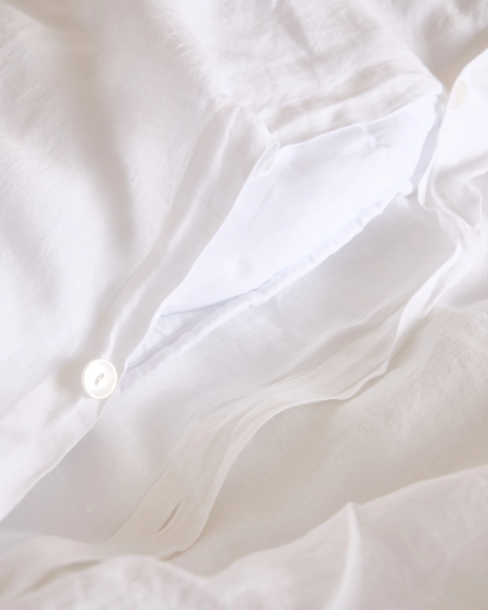 Foxford White Pure Linen Duvet Set - Image 3