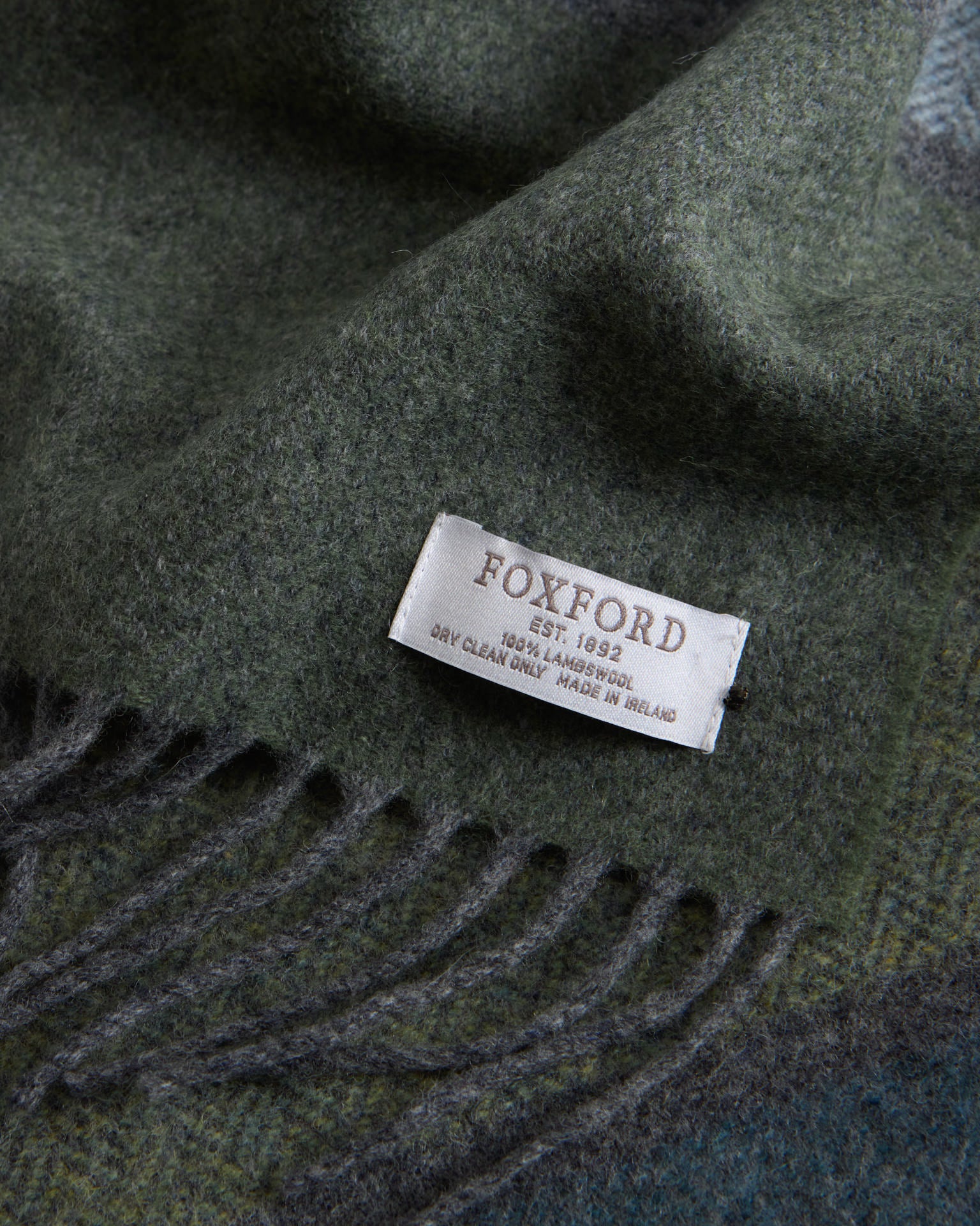 Foxford Winter Stripe Lambswool Scarf - Image 2
