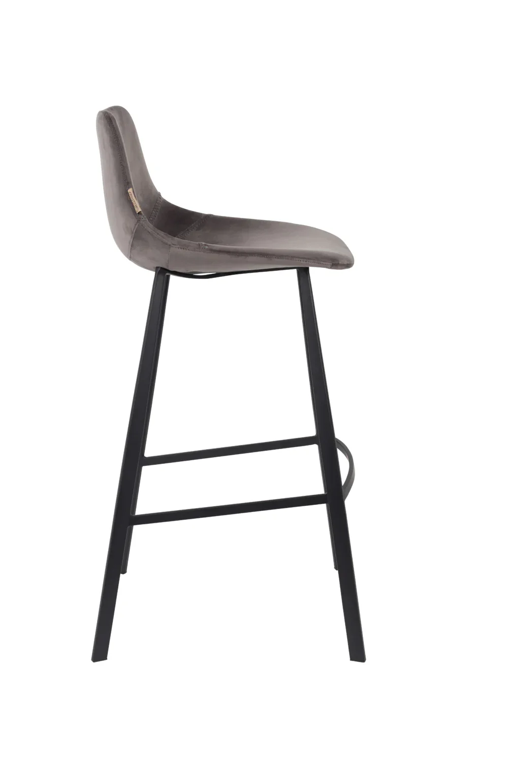 Franky Velvet Counter Stool - Grey - Image 2