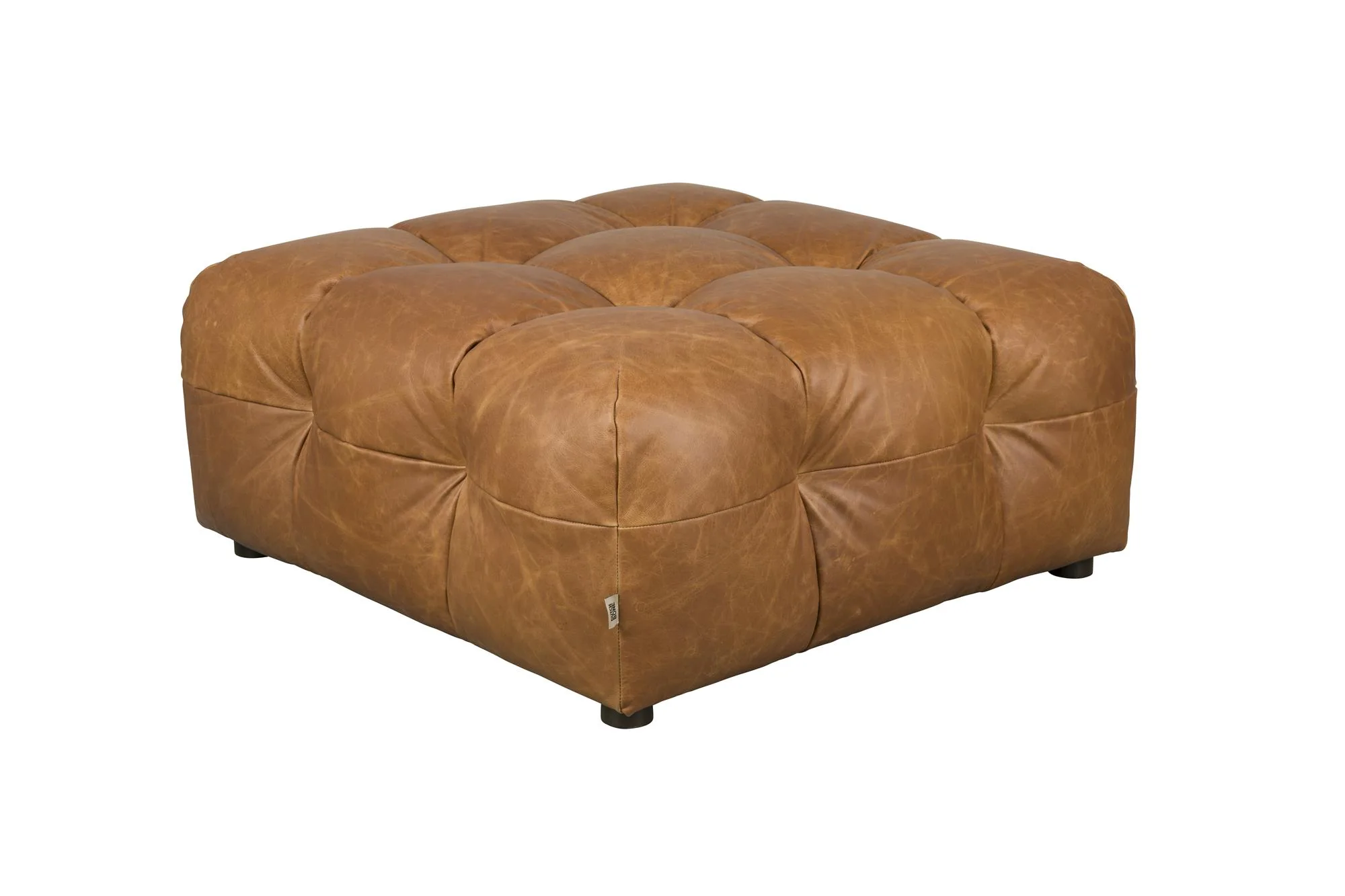 Hocker Hackman Leather Cognac