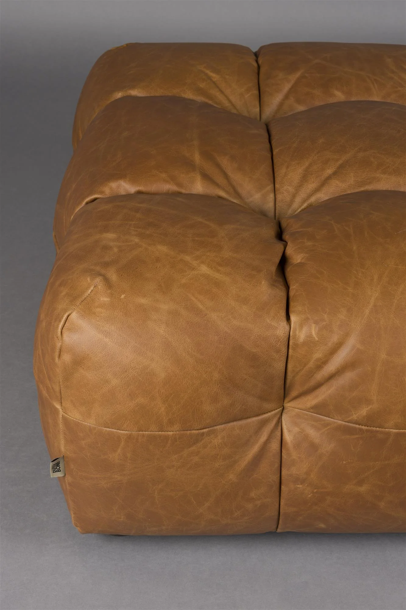 Hocker Hackman Leather Cognac - Image 2