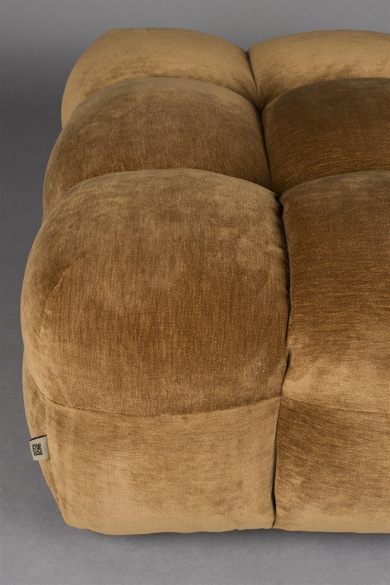 Hocker Hackman Velours Cognac - Image 3