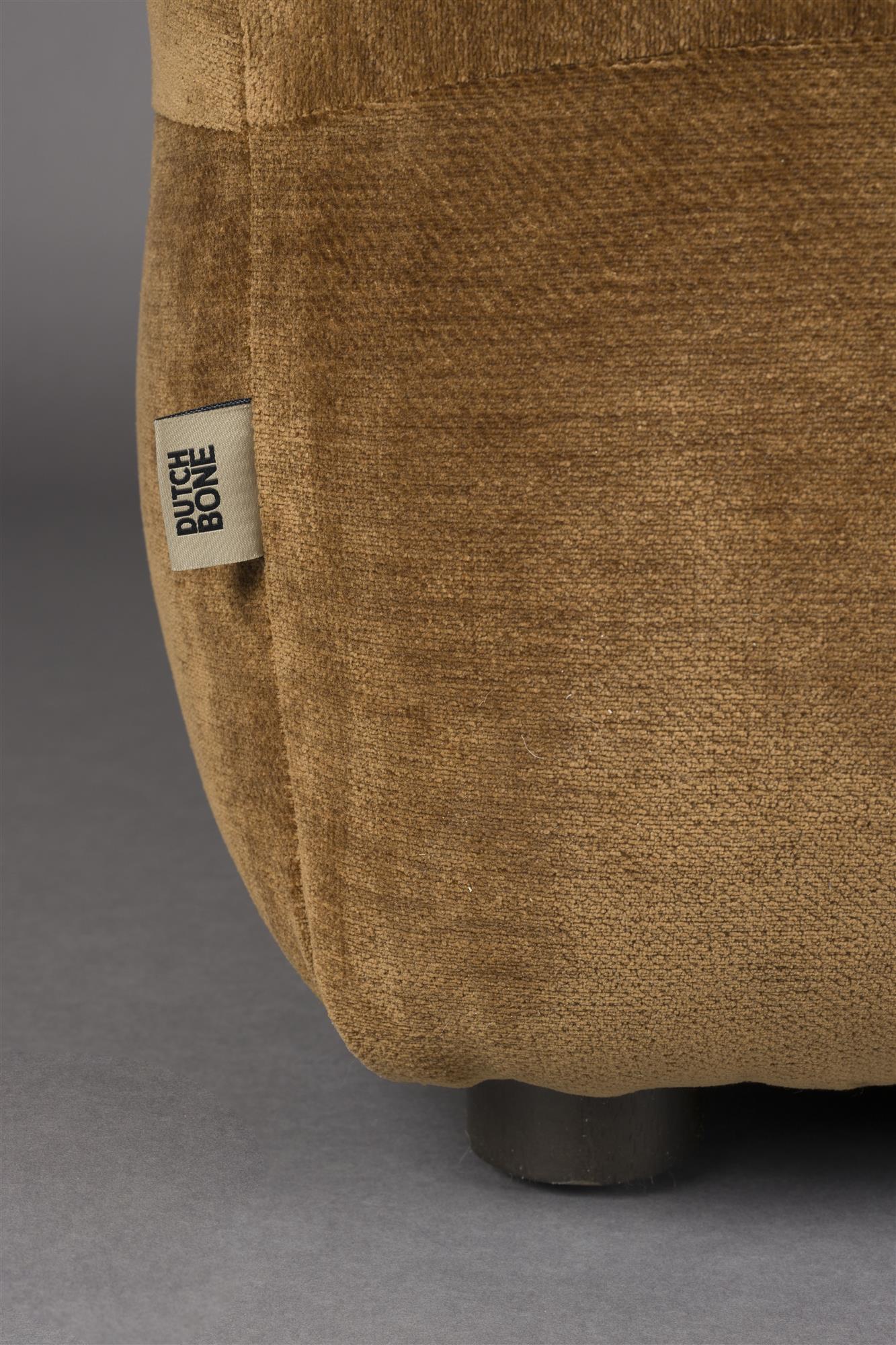 Hocker Hackman Velours Cognac - Image 5