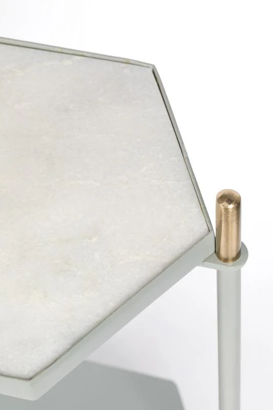 Honeycomb Side Table Grey - Image 4