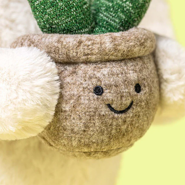 Jellycat Cream Bunny with Plant - Image 2