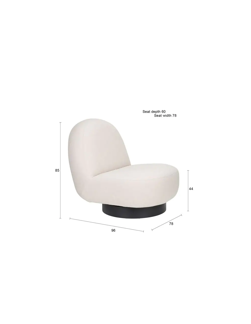 Lounge Chair Eden Latte - Image 9