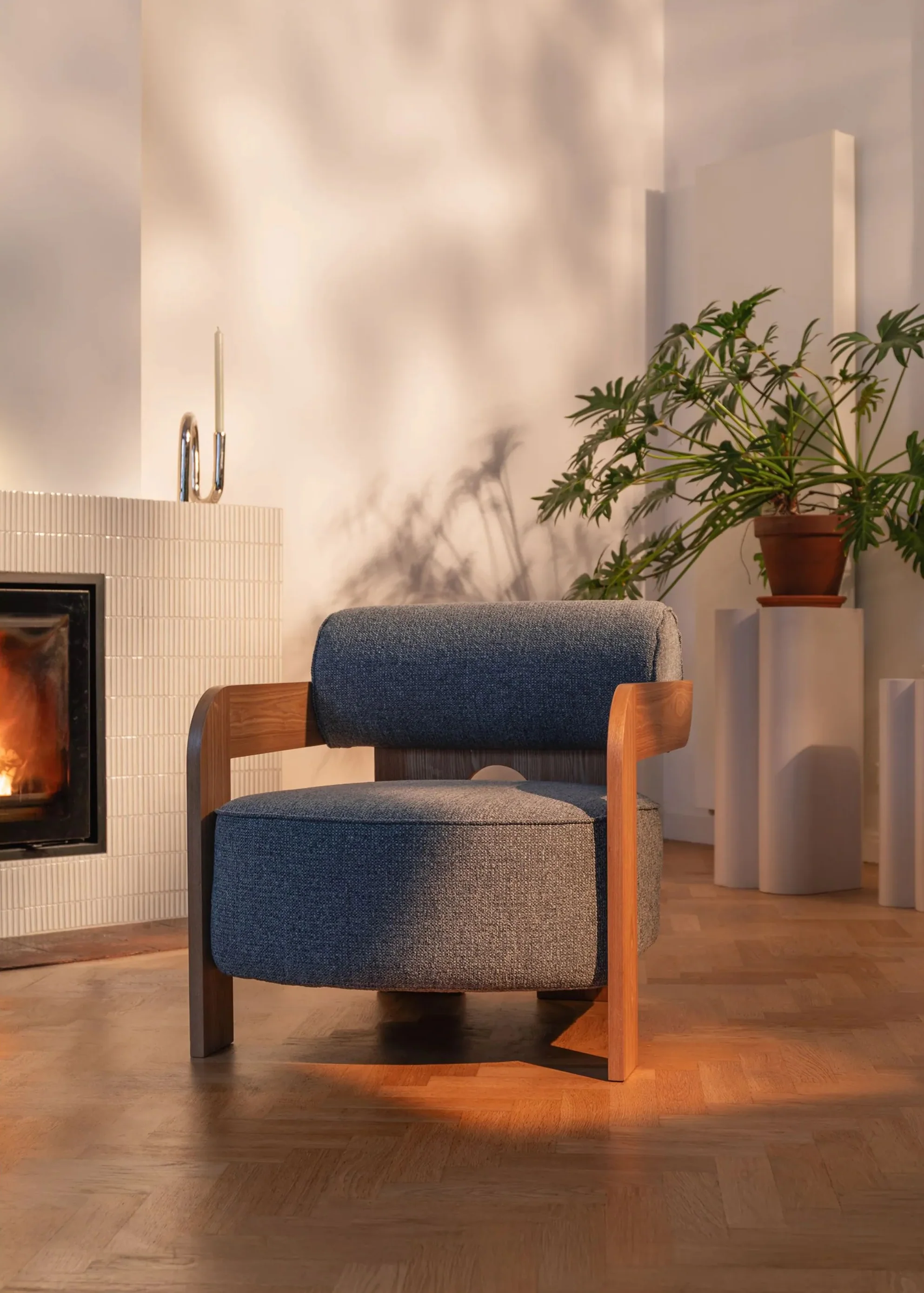 Lounge Chair Oolong Ocean Blue