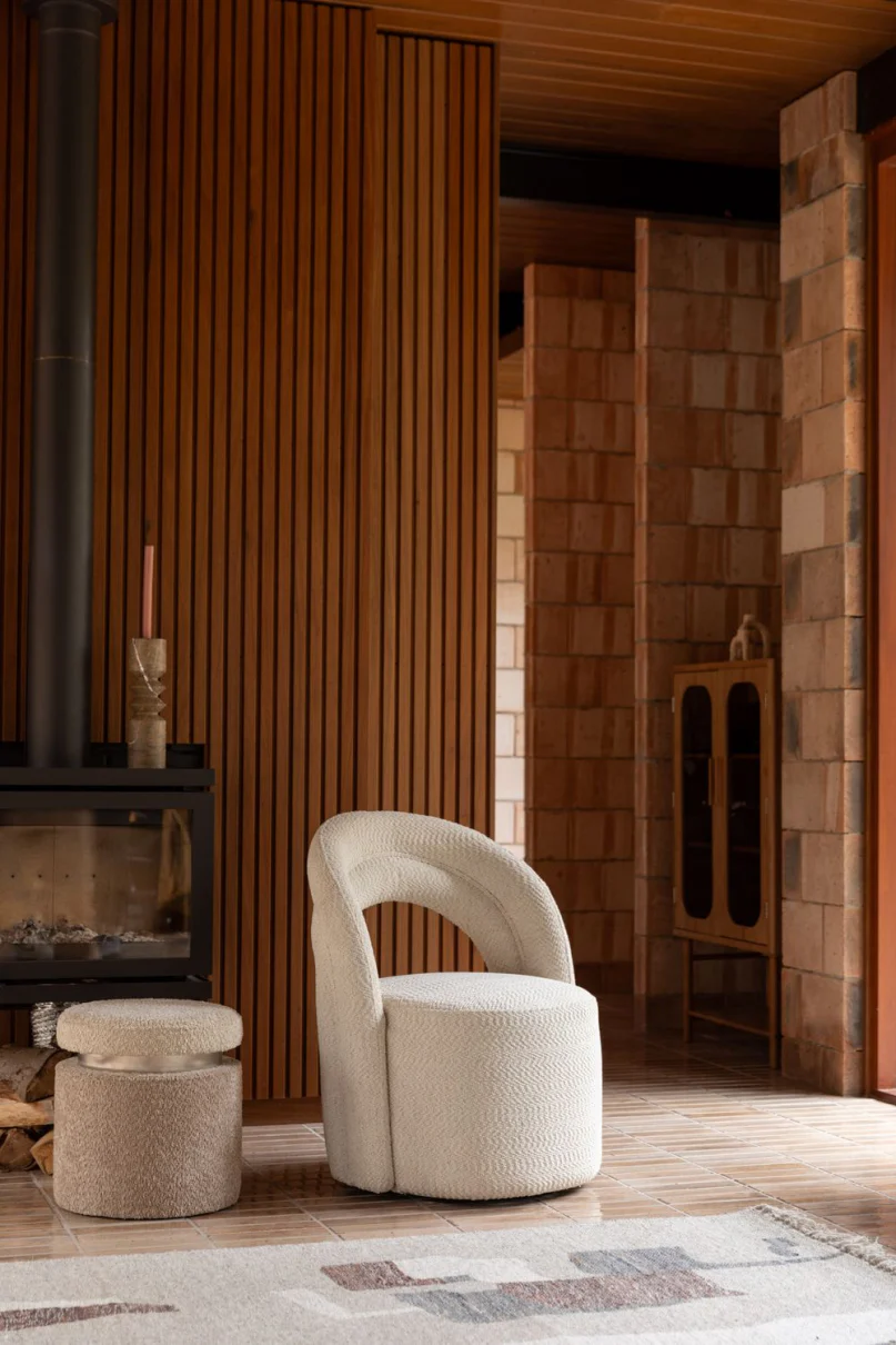 Lounge Chair Seina Swivel Beige - Image 8