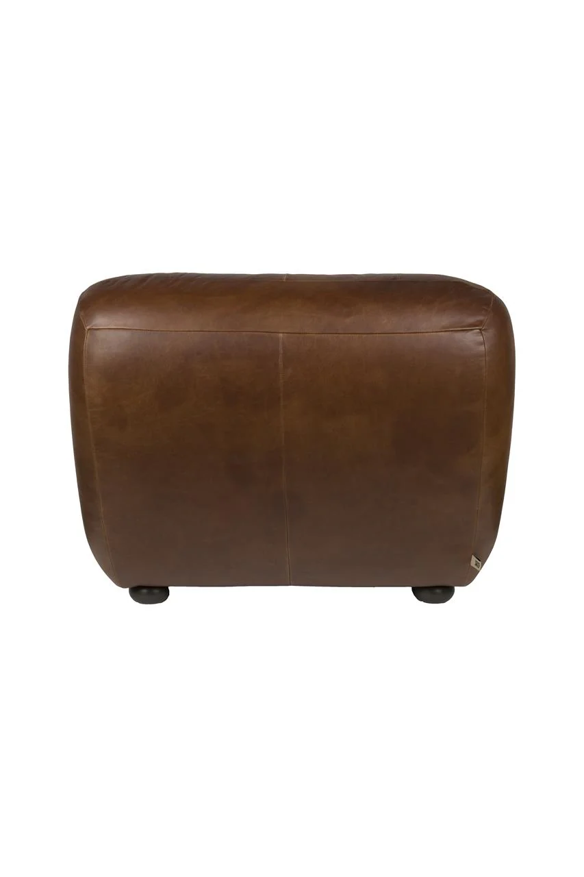 Lounge Chair Wyatt Wax Leather Chocolate - Image 5