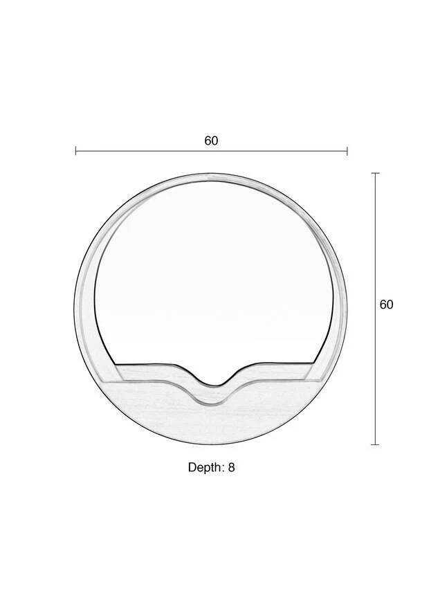 Large Round Wall Mirror - Image 9