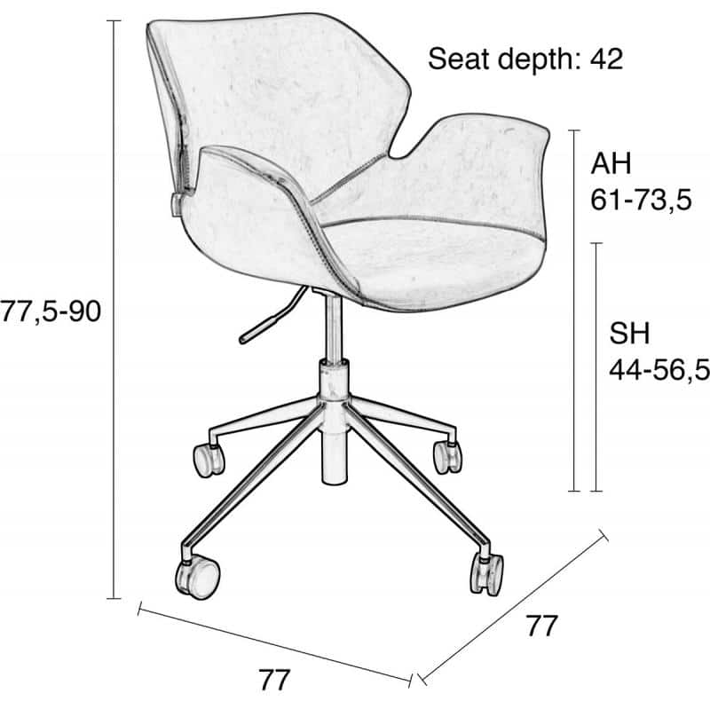 Nikki Brown Office Chair - Image 5